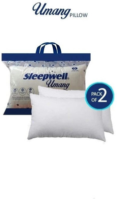 Sleepwell || Soft and Luxury || Microfibre Solid Sleeping Pillow Pack of 2(White)