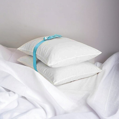 kuihome LUXURY Microfibre Abstract Sleeping Pillow Pack of 2(White)