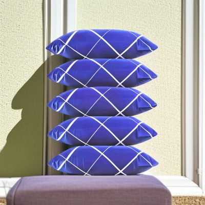 fulffystyl Microfibre Sleeping Pillow Pack of 5 Abstract luxury(Blue)