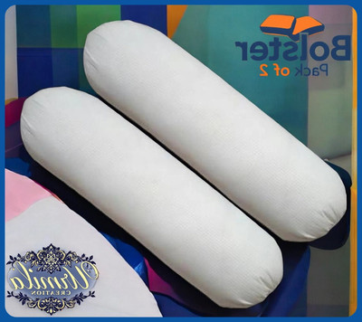 Urmila Creation Microfibre Solid Bolster Pack of 2(White)