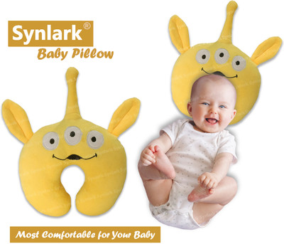 Synlark Cotton Toons & Characters Baby Pillow Pack of 1(Yellow)
