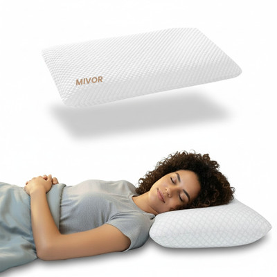 MIVOR Memory Foam Orthopaedic Pillow Pack of 1 Solid(White)