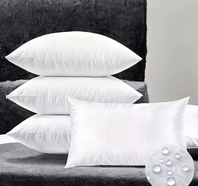 EIRINI LUXURY Microfibre Solid Sleeping Pillow Pack of 4(White)