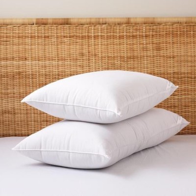 Sleepwell Pillow Set || Comfort And Support Pillow Microfibre Solid Sleeping Pillow Pack of 2(White)