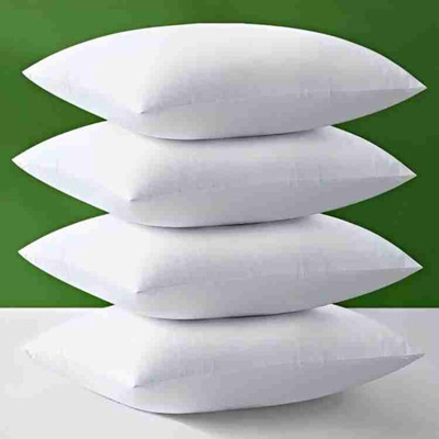 LIPONOS Polyester Fibre Sleeping Pillow Pack of 4 Abstract LUXURY(White)