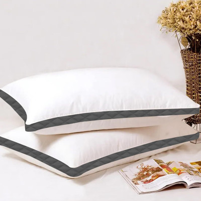 ADBENI HOME NA Microfibre Solid Sleeping Pillow Pack of 2(White)
