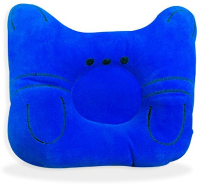 Blooming Love Polyester Fibre Solid Baby Pillow Pack of 1(Blue)