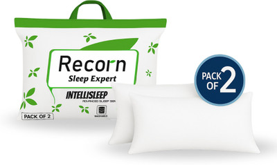 RECORN Pillow Set || Comfort And Support Pillow Polyester Fibre, Microfibre Solid Sleeping Pillow Pack of 2(White)