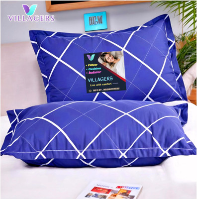 NKSNIMYSTORE LUXURY Microfibre Abstract Sleeping Pillow Pack of 2(Blue)