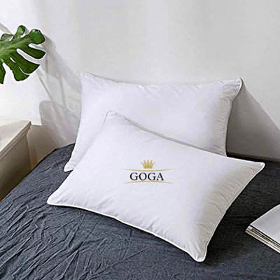 ERANC LUXURY Microfibre Abstract Sleeping Pillow Pack of 2(White)