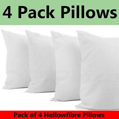 CATHROL Cotton Sleeping Pillow Pack of 4 Solid(White)