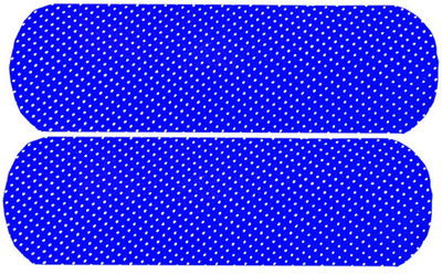 SANJU BROTHER Microfibre Abstract Bolster Pack of 2(Dark Blue)