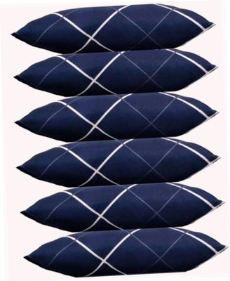 DONDA Microfibre Abstract Sleeping Pillow Pack of 6(Navy Blue)