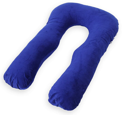 WILD MINT ultra soft u shaped pillow Microfibre, Polyester Fibre Solid Pregnancy Pillow Pack of 1(royal blue)