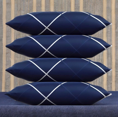 Urmila Creation Polyester Fibre Sleeping Pillow Pack of 4 Solid LUXURY(Blue)