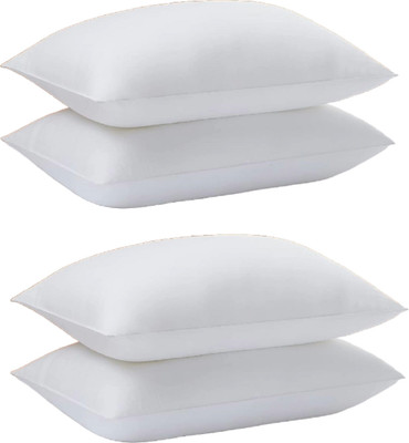 VLYSIUM soft Plain 16x24 inch filler / takiya (41x61 cm) pillows set Polyester Fibre Solid Sleeping Pillow Pack of 4(White)