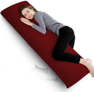 Hundur Store Microfibre Solid Pregnancy Pillow Pack of 1(Maroon)
