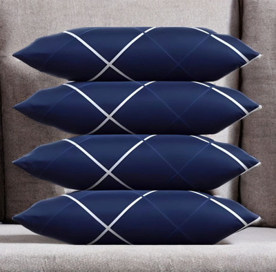 Urmila Creation Polyester Fibre Sleeping Pillow Pack of 4 Solid LUXURY(Blue)
