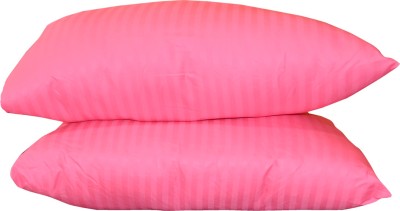 JDX 18002-2-16x24 Polyester Fibre Solid Sleeping Pillow Pack of 2(Pink)