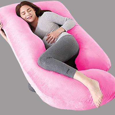 sweetrani Microfibre, Polyester Fibre Solid Pregnancy Pillow Pack of 1(B.PLW.PNK)
