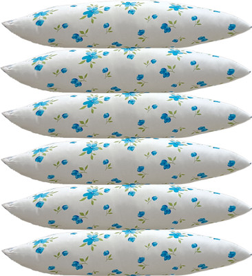 Navi collection Microfibre Solid Sleeping Pillow Pack of 6(BLUE PATI)