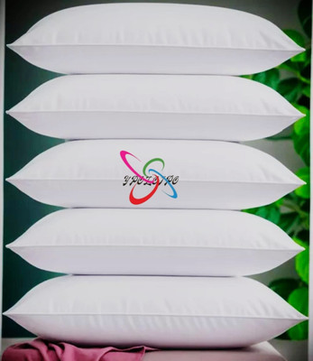 YPOLOIPO LUXURY Polyester Fibre Solid Sleeping Pillow Pack of 5(White)