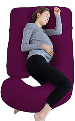 garps J shape Polyester Fibre Solid Orthopaedic Pillow Pack of 1(Wine)