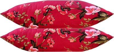 Swikon star Microfibre Floral Sleeping Pillow Pack of 2(Maroon)
