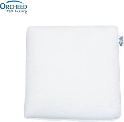ORCHEED Memory Foam Solid Cushion Pack of 1(White)