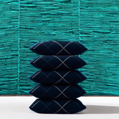 CATHROL Microfibre Sleeping Pillow Pack of 5 Abstract 5 Pillows(Blue)