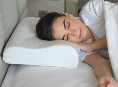 HIRUSH ENTERPRISE Memory Foam Geometric Orthopaedic Pillow Pack of 1(White)