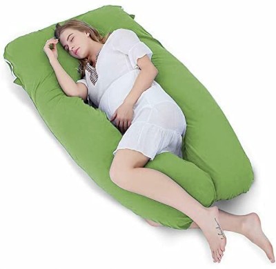 Hundur Store Microfibre Solid Pregnancy Pillow Pack of 1(Parrot Green)