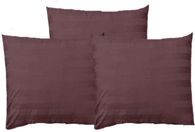 Embroco Home and Furhish Microfibre Stripes Cushion Pack of 3(Brown)