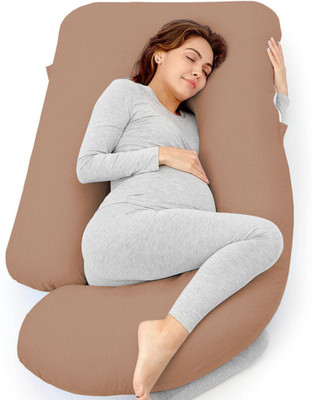 EVOL Microfibre Solid Pregnancy Pillow Pack of 1(Brown)