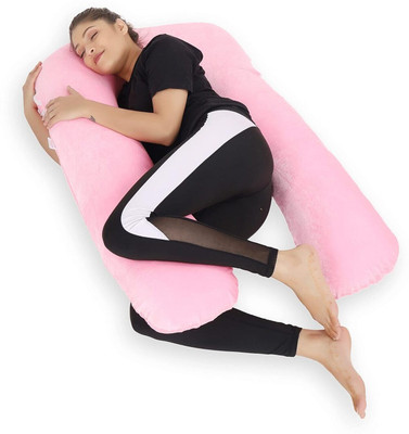 ZOXAB Polyester Fibre Solid Pregnancy Pillow Pack of 1(Pink)
