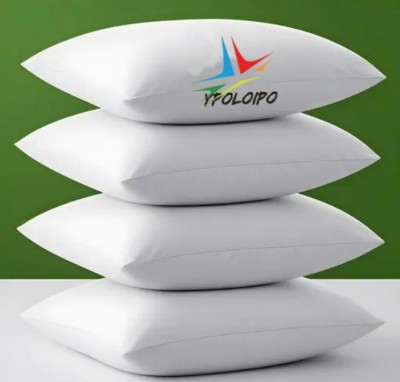 GUNVAR INDIA PRIVATE LIMITED LUXURY Polyester Fibre Solid Sleeping Pillow Pack of 4(White)