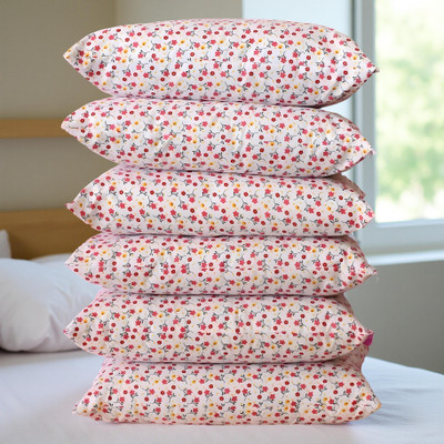 CIEZAR Luxury Polyester Fibre Abstract Sleeping Pillow Pack of 6(Multicolor)