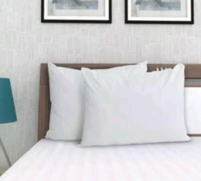kirpafab Sleeping pillow Microfibre Solid Sleeping Pillow Pack of 2(White)