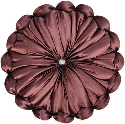 GTX Microfibre Floor Cushion Pack of 1 Floral Premium cushion set(Brown)