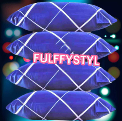 Jaatboy Polyester Fibre Sleeping Pillow Pack of 4 Abstract SOFT(Blue)