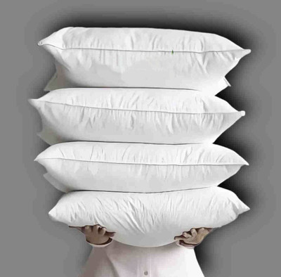 Urmila Creation Polyester Fibre Sleeping Pillow Pack of 4 Abstract LUXURY(White)