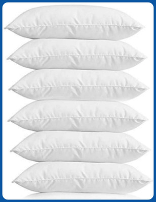 Urmila Creation Microfibre Sleeping Pillow Pack of 6 Solid Sleeping Pillow Set Of 6(White)