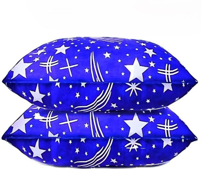 TWIROX LUXURY & SOFT Microfibre Solid Sleeping Pillow Pack of 2(Blue)