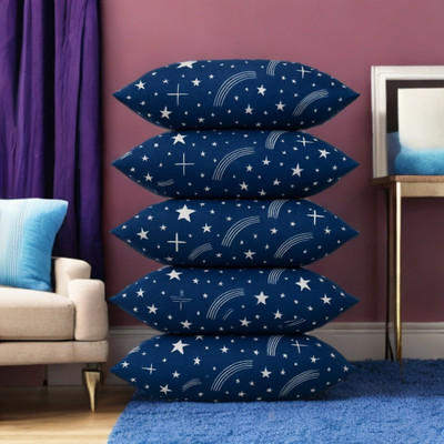 CATHROL Microfibre Sleeping Pillow Pack of 5 Abstract 004(Blue)