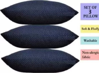 SANJU BROTHER Microfibre Abstract Sleeping Pillow Pack of 3(BLUE DOT)