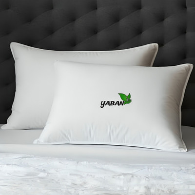 YABAN LUXURY Microfibre Solid Sleeping Pillow Pack of 2(White)
