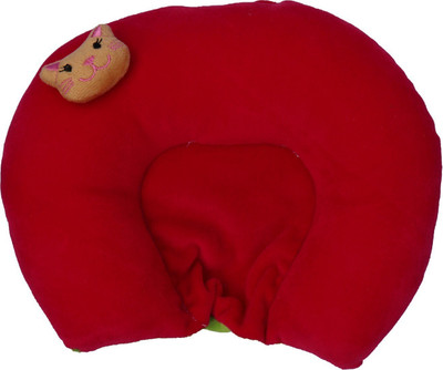 Ducudu Foam Solid Baby Pillow Pack of 1(Red)