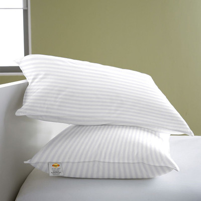 ADBENI HOME Microfibre Stripes Sleeping Pillow Pack of 2(White)