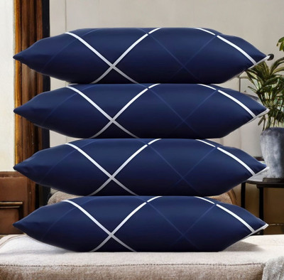 Urmila Creation Polyester Fibre Sleeping Pillow Pack of 4 Solid LUXURY(Blue)