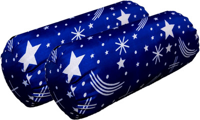 ACTOS Microfibre Abstract Bolster Pack of 2(Blue2)